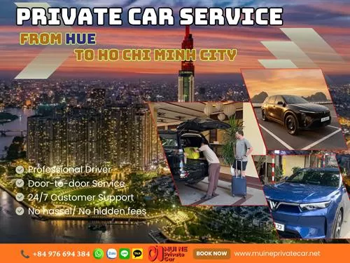 Hue to Ho Chi Minh Private Car